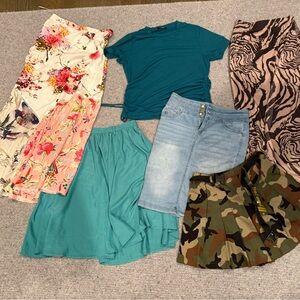 Set of 6 Women's Skirts Shirt Medium Shein d. jeans Chelsea & Theodore